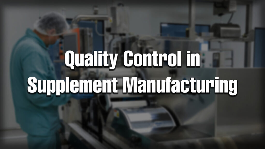 A professional technician in protective gear operating machinery in a supplement manufacturing facility, emphasizing strict quality control.