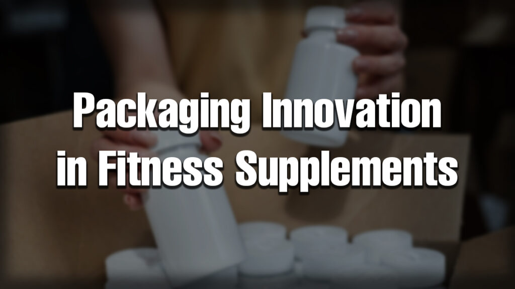 Hands holding plain white supplement bottles with a cardboard box filled with similar containers, highlighting innovation in supplement packaging design.