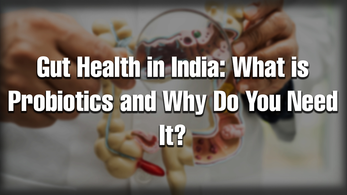 Doctor holding gut model with title Gut Health in India: What is Probiotics and Why Do You Need It?