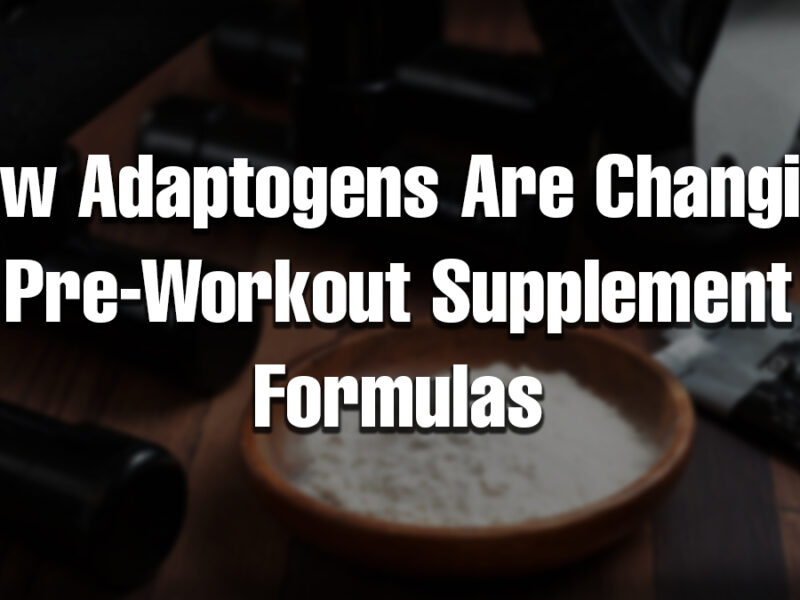 Athlete using adaptogen-based pre-workout supplements to enhance endurance and reduce stress naturally.