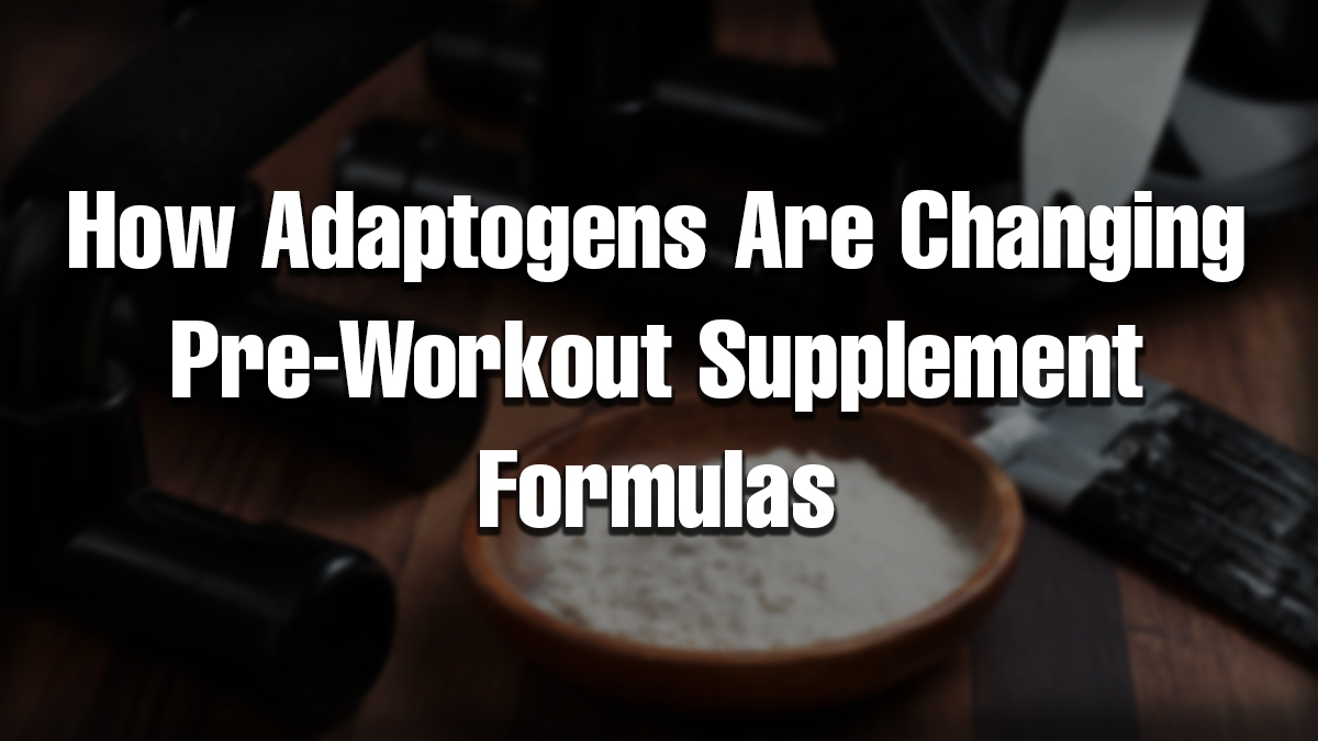 Athlete using adaptogen-based pre-workout supplements to enhance endurance and reduce stress naturally.
